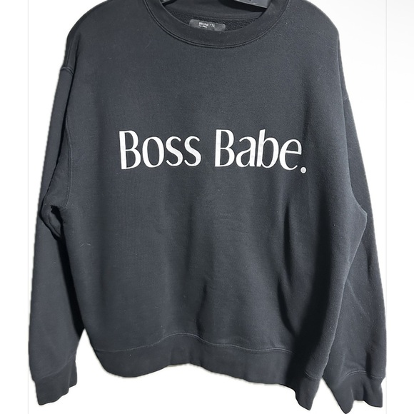 Brunette the Label “BTL” Black Boss Babe Women's Size L/XL - Picture 2 of 6